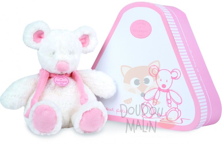  mon tout petit souris blanc rose mouchoir 